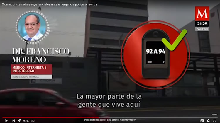Oxímetro y termómetro